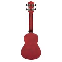 Cascha HH 3961 sopraan ukelele rood met tas en plectra - thumbnail