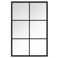VidaXL Wandspiegel 60x40 cm metaal zwart - thumbnail
