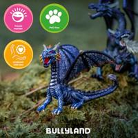 Bullyland Draak zittend blauw/zilver (75594) - thumbnail