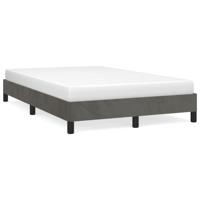 Bedframe zonder matras 120x190 cm fluweel donkergrijs - thumbnail