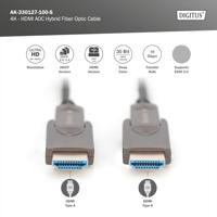 Digitus AK-330127-100-S HDMI-kabel HDMI Aansluitkabel HDMI-A-stekker 10 m Zwart 4K UHD, Afgeschermd (drievoudig), Flexibel, Afscherming totaal, Afgeschermd, - thumbnail