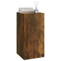 Tv-meubel 30,5x30x60 cm bewerkt hout gerookt eikenkleurig - thumbnail