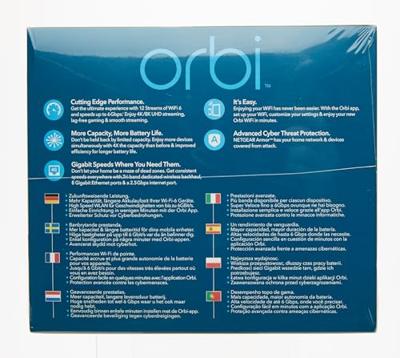 Netgear orbi wifi 6-systeem (rbk852) ax6000 mesh router (wit/zilver, 1x router (rbr850), 1x satelliet (rbs850), dekking tot 350 m²)