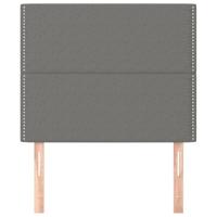 Hoofdborden 2 st 90x5x78/88 cm stof donkergrijs - thumbnail