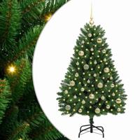 VidaXL Kunstkerstboom met 150 led groen 120 cm pvc en metaal - thumbnail