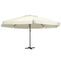 VidaXL Parasol met aluminium paal 600 cm zandwit - thumbnail