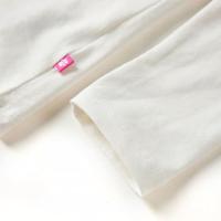 Kindershirt met lange mouwen pailletten kat 116 ecru - thumbnail