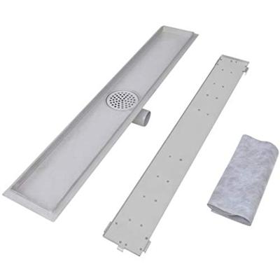 VidaXL Doucheputje rechthoekig roestvrij staal 830x140 mm
