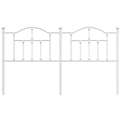 Hoofdbord 160 cm metaal wit Hoofdbord 160 cm metaal wit