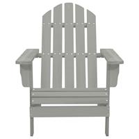 Tuinstoel Adirondack met tafel massief vurenhout grijs - thumbnail
