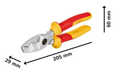 Bosch Blauw Kabelkniptang 200 mm VDE - 1600A02NF4 - thumbnail