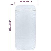 VidaXL Strandhanddoeken 6 st 400 g/m² 60x135 cm stof wit - thumbnail