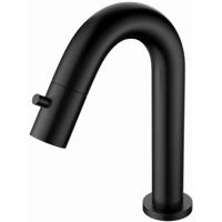 Mat Zwarte RVS Fonteinkraan - Koudwaterkraan - Opbouw 1/2 Inch - thumbnail