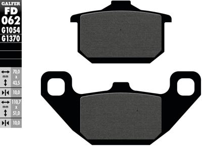 GALFER remblokken "fd062" brake pad fd062 g1054 organic GALFER remblokken "fd062" brake pad fd062 g1054 organic