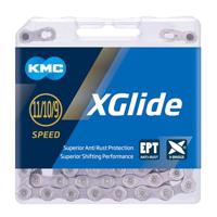 KMC xGlide EPT 9, 10 & 11 speed ketting, donker zilver, 118 schakel - thumbnail