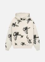 Off The Pitch Off Mark Hoodie Heren Gebroken Wit - Maat M - Kleur: Gebroken Wit | Soccerfanshop - thumbnail