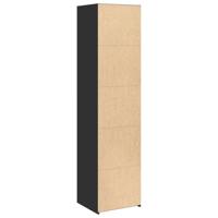 Hoge kast 45x41x185 cm bewerkt hout zwart - thumbnail