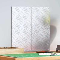 VidaXL Trap tread vierkant 4 pcs zilver 20 x 20 cm aluminium - thumbnail