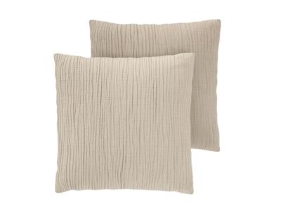 LIVARNO Set van 2 mousseline kussenslopen 50 x 60 cm (Beige) LIVARNO Set van 2 mousseline kussenslopen 50 x 60 cm (Beige)