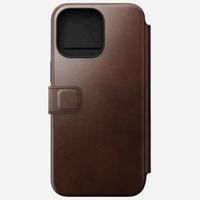 Nomad Modern Horween lederen folio iPhone 15 Pro Max - Rustic Brown - thumbnail
