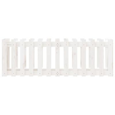 Plantenbak verhoogd hekontwerp 150x50x50 cm grenenhout wit Plantenbak verhoogd hekontwerp 150x50x50 cm grenenhout wit