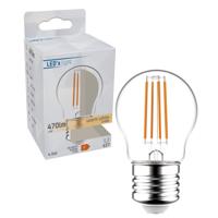 LED Lamp E27 - Helder glas - Warm wit licht - 470 lm - thumbnail