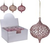 5 stuks! Ui hangdeco 9 cm 3 assorti elegance Nampook - Nampook - thumbnail