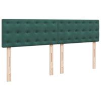 Ottoman bed met matras 160x200cm fluweel donkergroen - thumbnail
