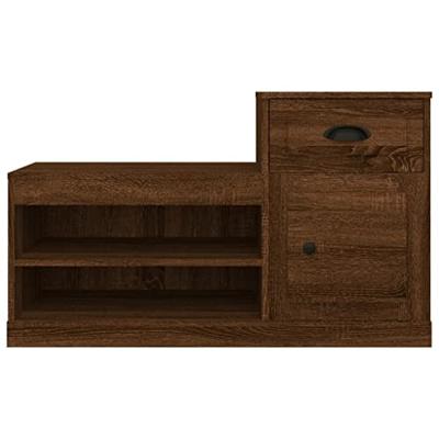Schoenenkast 100x42x60 cm bewerkt hout bruineikenkleurig