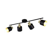Trio PlafondlampEva 4-lichts zwart met goud - 868800480 - thumbnail