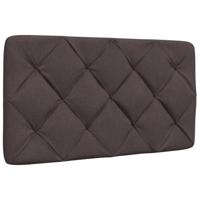 Bedframe met LED zonder matras 90x200 cm stof donkerbruin - thumbnail