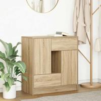 Dressoir met lades deuren 70,5x34x74,5 cm sonoma eikenkleurig - thumbnail