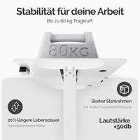 Zit sta Bureau In hoogte verstelbaar wit 140x60x73-118cm - thumbnail