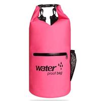 Outdoor waterdichte droge dubbele schouderband tas droge zak PVC vat tas capaciteit: 20L (roze) - thumbnail