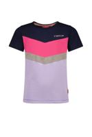 Tygo & Vito Meisjes t-shirt colorblock - Navy blauw - thumbnail