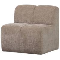 WOOOD Eetkamerbank 'Mojo' Geweven Rib, 84cm, kleur Donker Zand - thumbnail