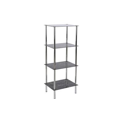 Badkamerschappen DKD Home Decor 40 x 30 x 105 cm Kristal Zilverkleurig Staal - thumbnail