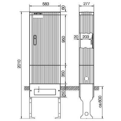 ABN SL205VT Aansluitzuil Inhoud: 1 stuk(s)