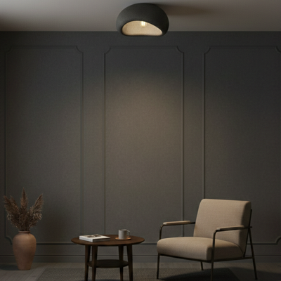 Lyora Natuurlijke plafondlampAere grijs 40cm - 9002677