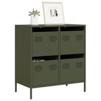 Dressoir 68x39x73,5 cm koudgewalst staal olijfgroen - thumbnail