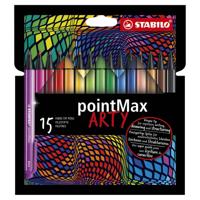 STABILO pointMax, hardtip fineliner 0.8 mm, ARTY etui met 18 nieuwe kleuren - thumbnail