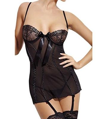 Jurk Anaïs Lily Zwart - Maat: S