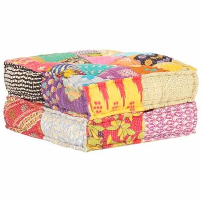 Poef 60x70x36 cm stof patchwork