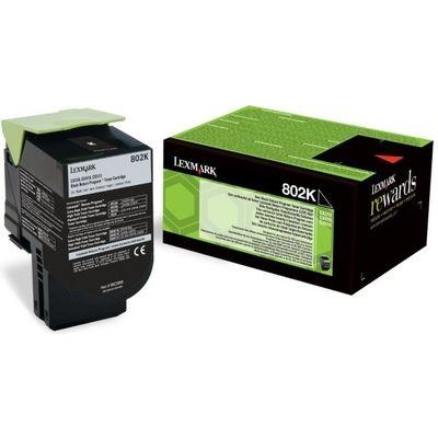 Lexmark Toner 802K Origineel Zwart 1000 bladzijden 80C20K0