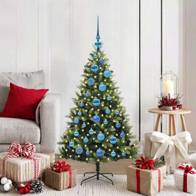 VidaXL Kunstkerstboom met scharnier 150 leds groen 120 cm pvc en pe