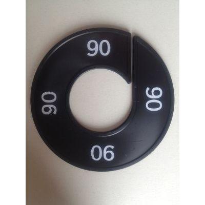 Maatring 9cm zwart/wit 90