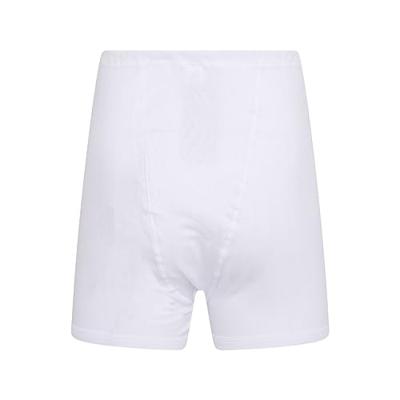 Heren sportbroek met gulp M3400 - Klassiek senioren ondergoed - 100% katoen - S - Wit - S