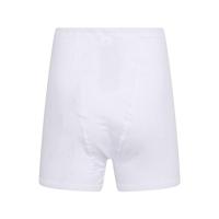 Heren sportbroek met gulp M3400 - Klassiek senioren ondergoed - 100% katoen - S - Wit - S - thumbnail