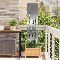 Tuin Privacy Screen Fretwerk Zilver 32 x 140 cm Roestvrij staal - thumbnail