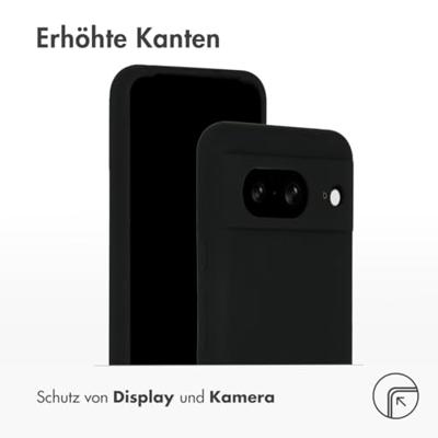 Accezz Liquid Silicone Backcover Google Pixel 8 Telefoonhoesje Zwart - thumbnail